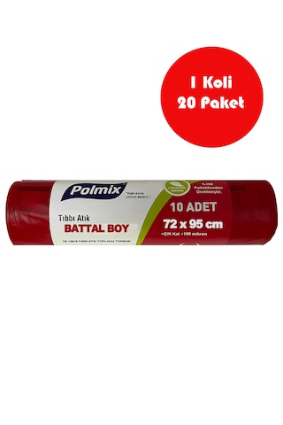 20 Adet Battal Boy Atık Torbası 72 X 95 Cm - P128 20 Adet Battal Boy Atık Torbası 72 X 95 Cm - P128