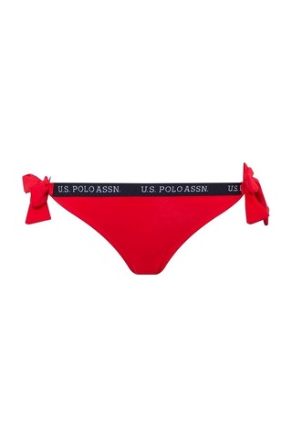 U.S. Polo Assn. Kadın Kırmızı Kalın İpli Bikini Alt 21509