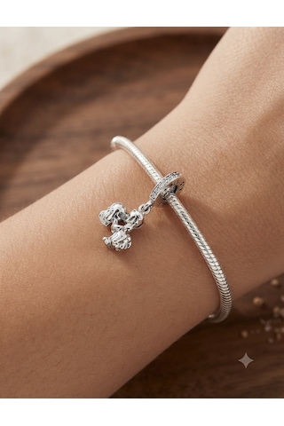 Kadın Gelin Ve Damat Temalı Gümüş Charm