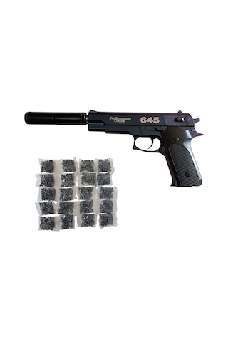 Susturuculu Metal Boncuk Atan 30cm Tabanca + 20 Paket Boncuk Renkli