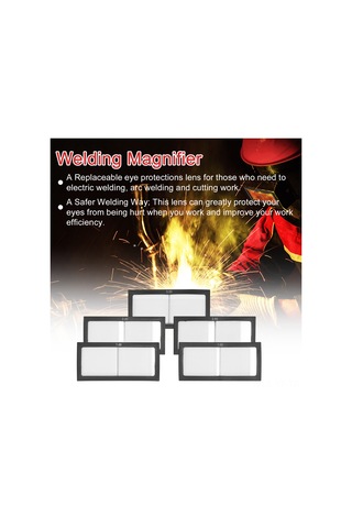 Yifomall Kaynak Gözlük Camı - Kaynakçı Lensleri - 5 Farklı Diyoptri Seçeneği 109x50mm