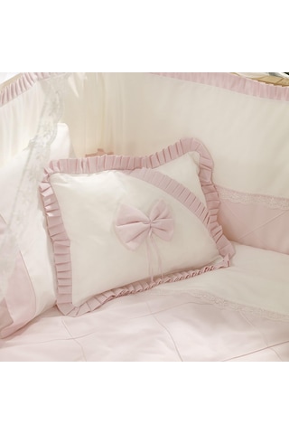 Meltem Kids Bambino Pudra Pamuklu Bebek Uyku Seti 70 x 110 CM Pembe