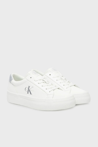 Calvin Klein Bayan Ayakkabı Yw0yw01877 02r Beyaz-gümüş Beyaz-gümüş