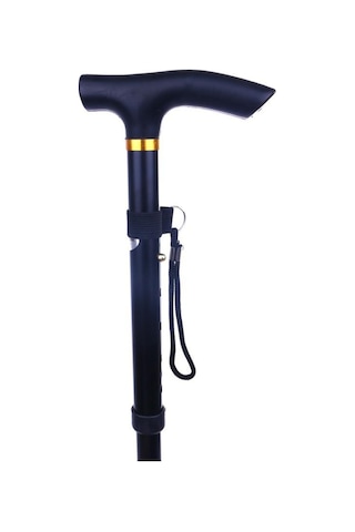Watton Wt-008 Katlanabilir Dağcı Yürüyüş Bastonu 90cm Baton Siyah