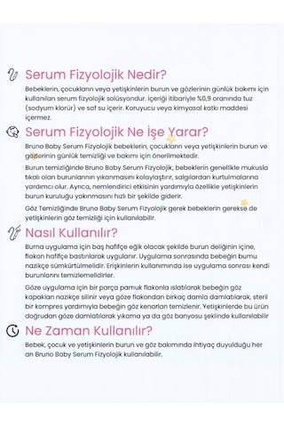 Bruno Baby Serum Fizyolojik 5 ML x 20 Flakon