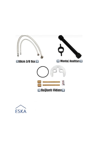 Eshome Beyaz Gold Banyo Lavabo Bataryası Musluğu Çeşmesi Diğer