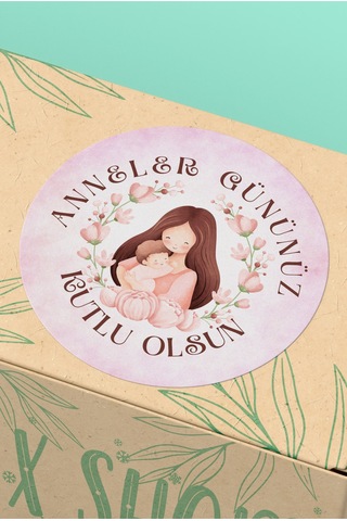 Anneler Gününüz Kutlu Olsun Sticker 3x3cm St2383 Çok Renkli