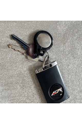 Apple Uyumlu AirTag İçin Dizayn Edilmiş Kılıf Anahtarlık Keychain Siyah