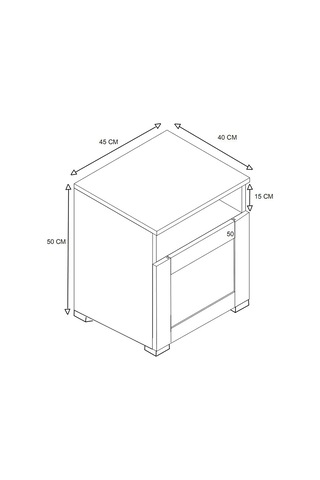 Dekorex Kmd102 Ceviz Tek Çekmeceli Komodin Sku: Smg8690010235503 Diğer