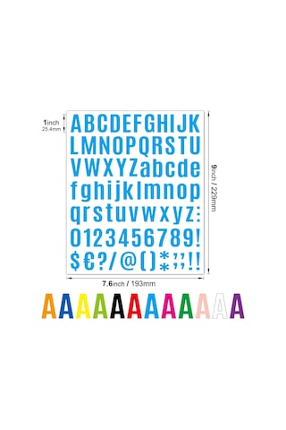 12 Adet Kendinden Yapışkanlı Vinil Harf Ve Rakam Çıkartmaları, Posta Kutuları, Tabelalar, Pencereler, Kapılar, Arabalar, Kamyonlar, Adres Numaraları İçin Çok Renkli