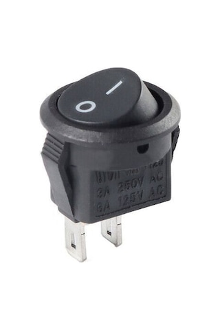 15mm Yuvarlak 2 Pin On/off Işıksız Power Anahtar 2 Adet