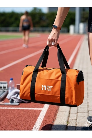 Newfull Sport Ayakkabı Bölmeli Astarlı Su Geçirmez Seyahat Ve Spor Çantası-orta Boy Turuncu