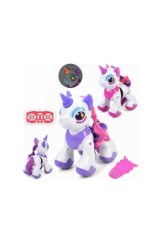 Kumandalı Romantic Marry Sevimli Oyuncak Unicorn Robot Pembe