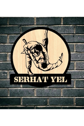 Kişiye Özel Judo Tekvando Karate Ahşap Duvar Tablo