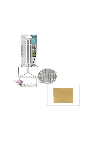 İbico İ22-360 Yay Şekilli Zigzag Metal Saplı Patates Ezici