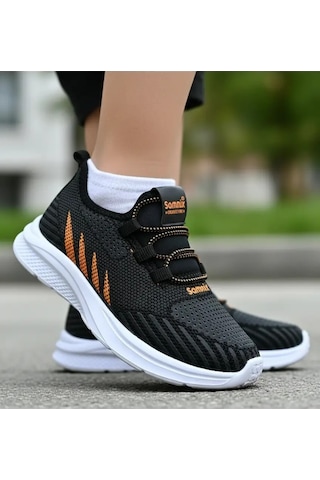 Tuğba Ortopedi 511 Çocuk Lastikli Rahat Sneaker Siyah