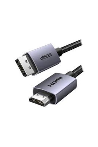Ugreen 4k 1080p 120hz Displayport 1.2 To Hdmı 1.4 Örgülü Kablo, 1.5m, 35841