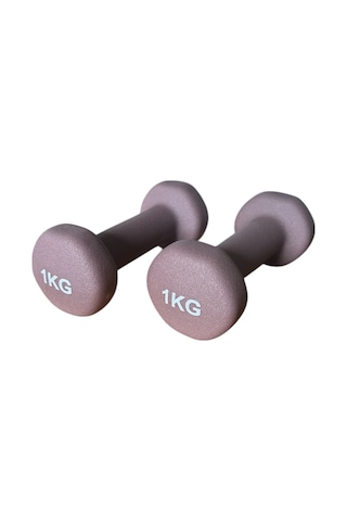 Vinly Neoprene Kaplamalı Döküm Demir Dambıl Estetik Soft Pilates Fitness Ağırlığı 2 Adet X 1 Kg