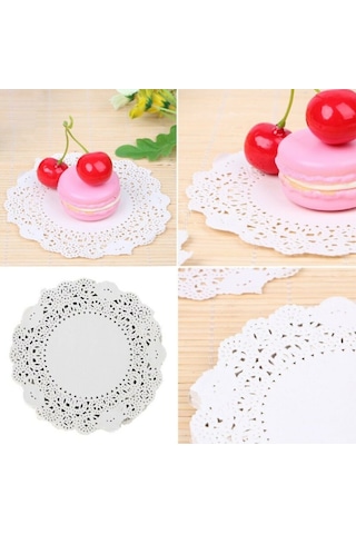 Kağıt Dantel Bardak Altlığı 100 Adet 9 CM Çay Altı Kahve Tabağı