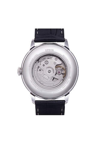 Orient Kurmalı Otomatik Deri Siyah Beyaz Kadran Sun&moon 42 Mm Erkek Kol Saati