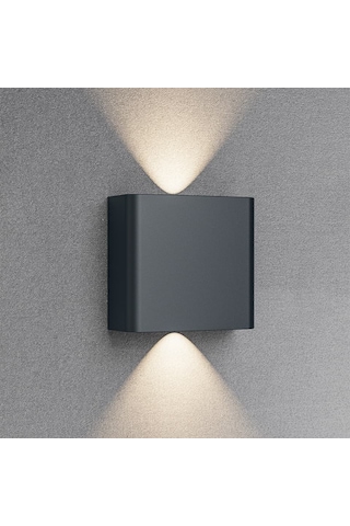 Braytron 3 Renk Modlu İç-dış Mekan Led Duvar Armatürü 3cct Bg38-03182 Haiti Aplik Siyah
