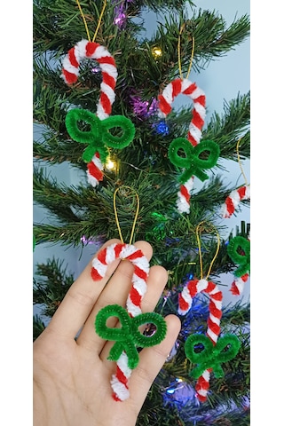 Yılbaşı Süsü Baston Şeker 6 Lı 06