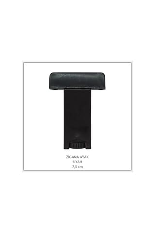 Zigana Ayak, U Tablalı Profil Ayağı, 7,5 Cm, Siyah