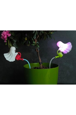 Housetrend Dekoratif Sevimli Biblo Modern Plastik 2'li Hayalet Saksı Dekoru, 10x11 Cm, Beyaz Ve Turu Sku: Smgstk94db83e911 Açık Altın