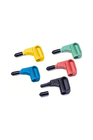 Xuweiwei 5pcs Manyetik Test Probu 4mm Muz Banan Renkli Kırmızı Siyah Mavi Yeşil Sarı Dijital Multimetreler İçin