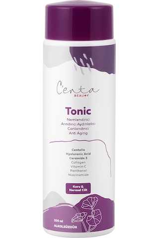 C'enta Beauty Kuru ve Normal Ciltler İçin Nemlendirici ve Canlandırıcı Tonik 200 ML