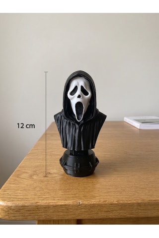 Riva Self Ghostface Çığlık Maskesi Tasarım Masaüstü Dekoratif Obje Aksesuar - 12 Cm