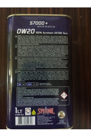 Speedol S7000+ 0W-20 Motor Yağı 1 L