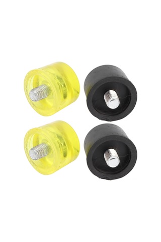 Ximistore9 2 Adet M10x1 Kayışlı Lastik Vuruş Başlığı Seti - Sarı-siyah, 25mm Çap, Hasar Engelleme, Hızlı Değişim - Çekiç Aksesuarı