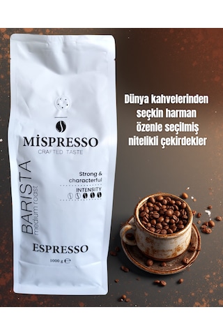 Espresso Kaliteli Kahve Çekirdeği 1 Kg Özel Kıvam Özel Tat Barista Medium Roast Çekirdek Kahve