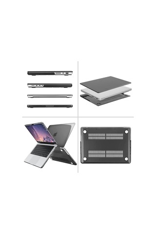 Apple Uyumlu MacBook Pro 14.2" A2442 2021 Kılıf Mat Ön Arka Kapak 001