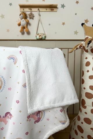 Fluffy Bebek Battaniyesi 70x100 Cm Unıcorn Desen Pembe