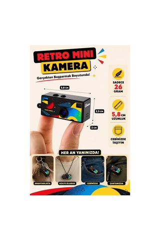 Robeve 1080p Hd Video Kayıt 130 Geniş Açı Retro Mini Dijital Kamera