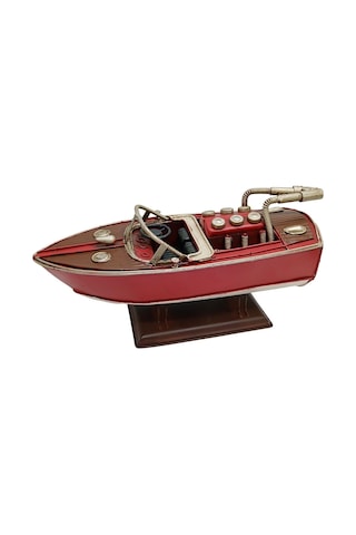 Dekoratif Metal Hız Botu Sürat Teknesi 25cm