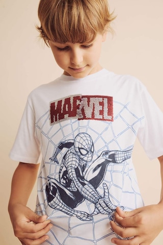 Defacto Marvel New Regular Fıt Bisiklet Yaka Kısa Kollu Tişört Erkek Çocuk H8257a826hswt34 Beyaz-wt34