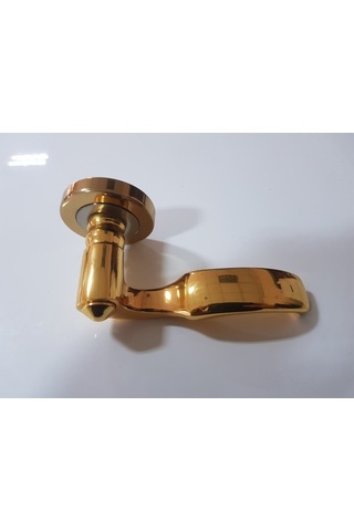 Çelik Kapı Kolu Rozetli Prinç Hanedan Altın Sağ