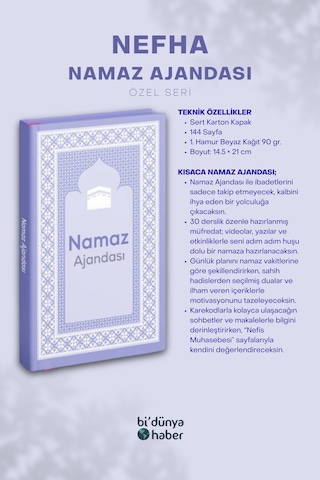 Nefha Namaz Ajandası Özel Seri Çok Renkli