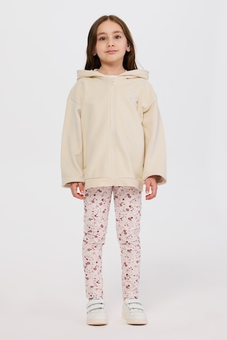 Panço Kız Çocuk Fermuarlı Sweatshirt Bej