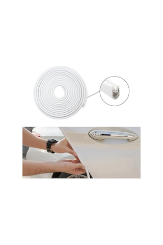 Araç Kapı Koruma Fitili Parlak Beyaz Renk Çarpma Çizilme Önleyici 5Metre