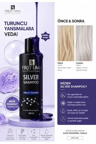 Turunculaşma Karşıtı Mor Şampuan 200ml Boyalı / Röfleli