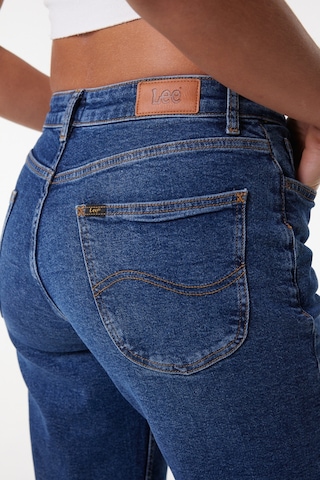 Lee Carol Regular Fit Normal Kesim Yüksek Bel Düz Paça Mavi Kadın Esnek Jean Denim Kot Pantolon L30U014XT Koyu Mavi