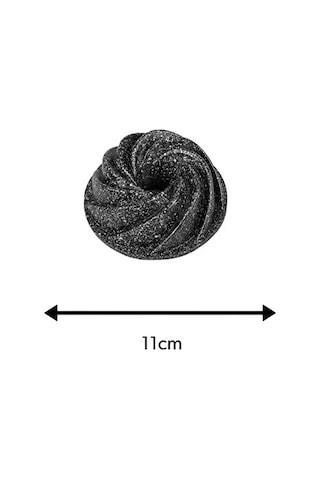 11 Cm Rüzgar Gülü Döküm Mini Kek Kalıbı Porsiyonluk Kaydırmaz Taban Siyah