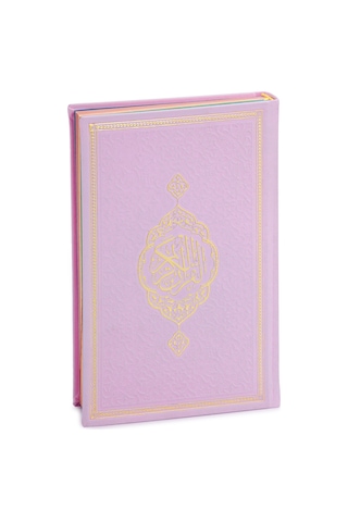 Renkli Termo Deri Ciltli Kuranı Kerim - Bilgisayar Hatlı, Orta Boy - Pembe