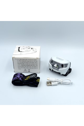 Teltree Outdoor Gece Balıkçılığı İçin Akıllı Tetikleyici Led Şarjlı Kafa Lambası - 5w Parlak Işık, 6 Saat Süre, 600mah Pil, Dayanıklı Plastik Yapı