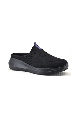 King Paolo Kadın Memory Foam Taban Terlik Siyah-mor