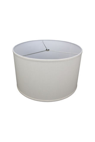 18 'üst Çap X 18' Alt Çapı 11 'yükseklik Silindirli Davul Abajur Yapılmış Bej Homespun Bej